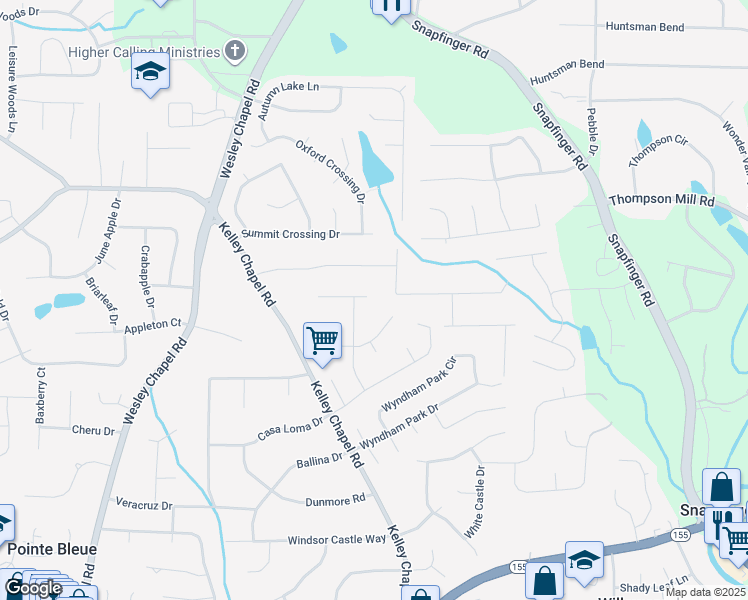 map of restaurants, bars, coffee shops, grocery stores, and more near 4203 Archer Trail in Decatur