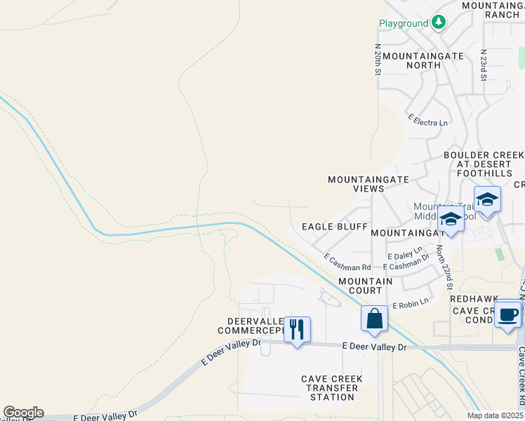 map of restaurants, bars, coffee shops, grocery stores, and more near 1635 East Cielo Grande Avenue in Phoenix