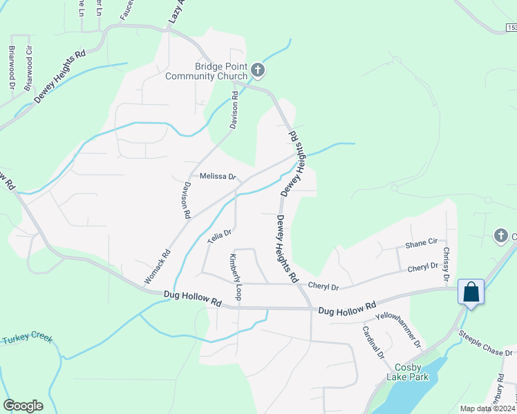 map of restaurants, bars, coffee shops, grocery stores, and more near 5650 Oak Hollow Road in Pinson