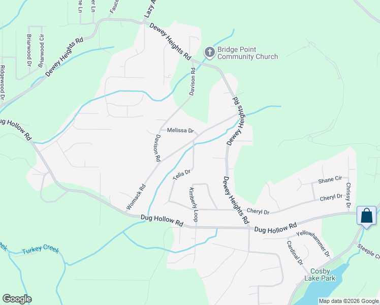 map of restaurants, bars, coffee shops, grocery stores, and more near 6592 Telia Drive in Pinson