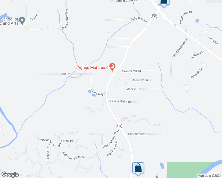 map of restaurants, bars, coffee shops, grocery stores, and more near 2796 Jacob Lane in Douglasville