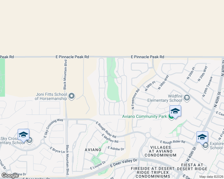 map of restaurants, bars, coffee shops, grocery stores, and more near 3901 East Pinnacle Peak Road in Phoenix