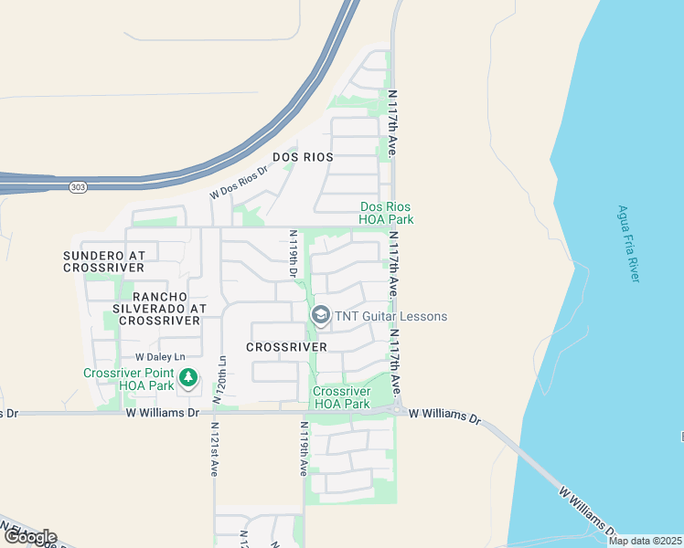 map of restaurants, bars, coffee shops, grocery stores, and more near 11823 West Villa Hermosa Lane in Sun City