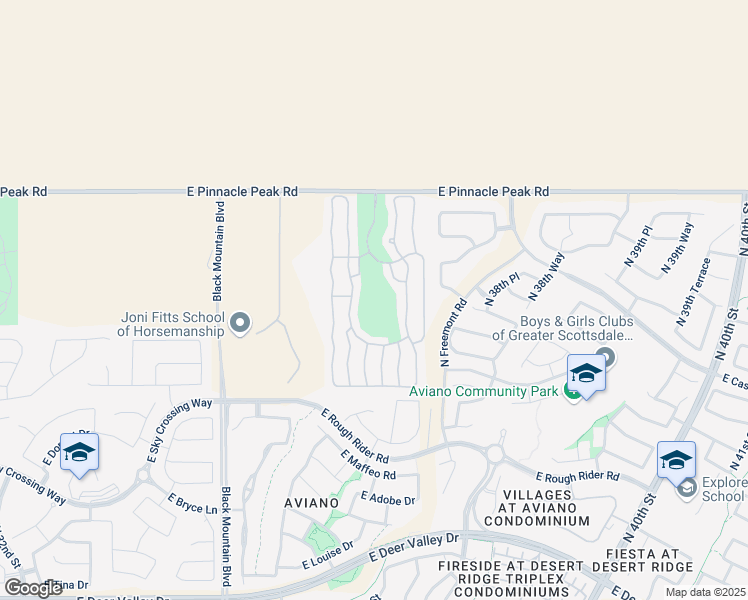 map of restaurants, bars, coffee shops, grocery stores, and more near 3901 East Pinnacle Peak Road in Phoenix