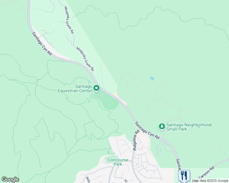 map of restaurants, bars, coffee shops, grocery stores, and more near 18305 Saddle Crest in Silverado