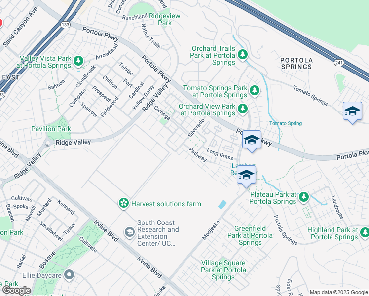 map of restaurants, bars, coffee shops, grocery stores, and more near 28 Pathway in Irvine