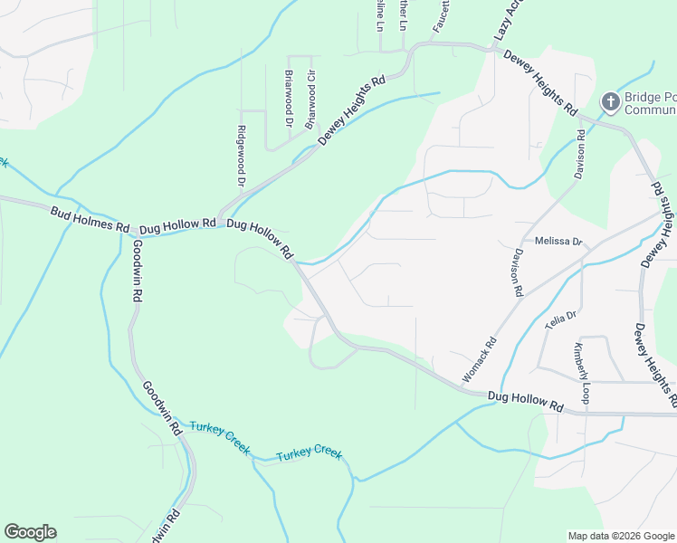 map of restaurants, bars, coffee shops, grocery stores, and more near 6609 McDuffie Road in Dixiana