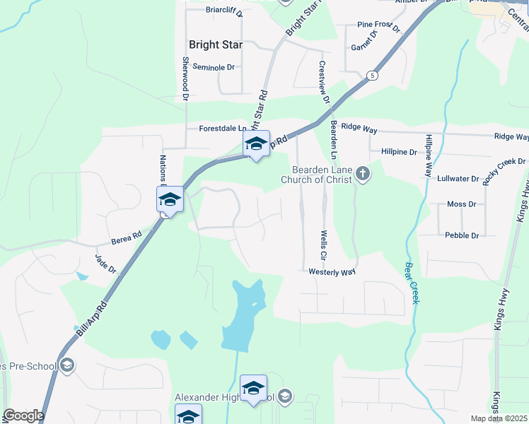 map of restaurants, bars, coffee shops, grocery stores, and more near 6555 Pine Knotch Drive in Douglasville