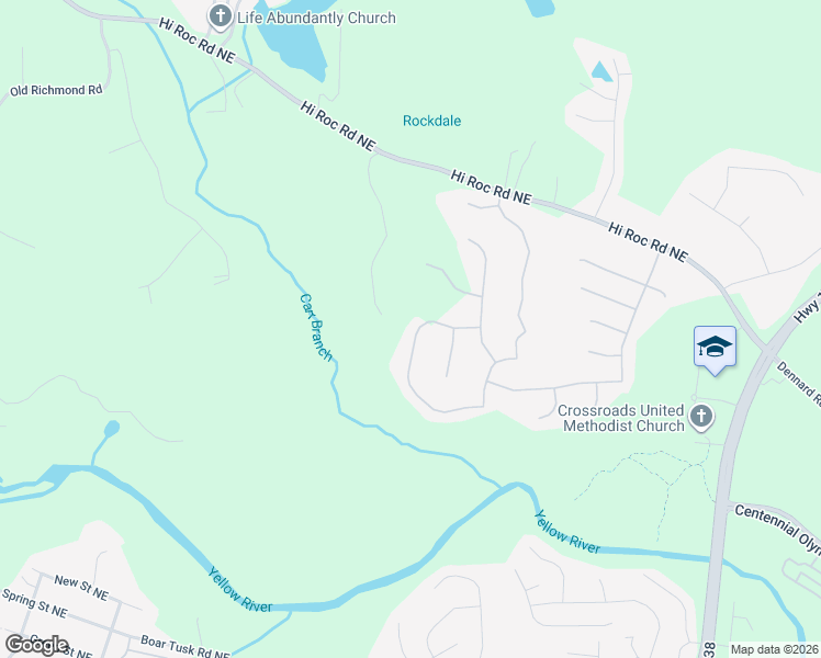 map of restaurants, bars, coffee shops, grocery stores, and more near 2099 Jessica Way in Conyers