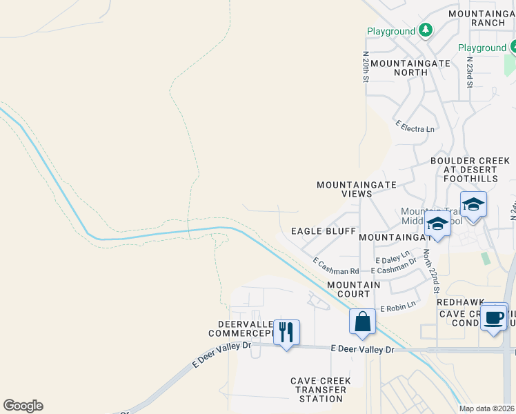 map of restaurants, bars, coffee shops, grocery stores, and more near 1635 East Cielo Grande Avenue in Phoenix