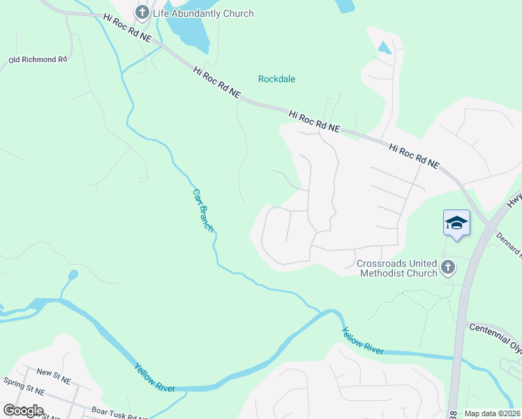map of restaurants, bars, coffee shops, grocery stores, and more near 2099 Jessica Way in Conyers