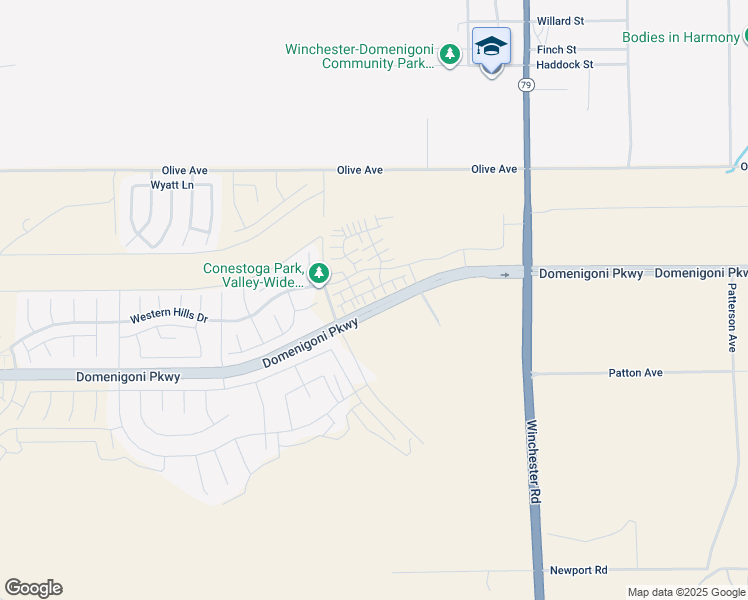 map of restaurants, bars, coffee shops, grocery stores, and more near 32747 Manhattan Avenue in Menifee