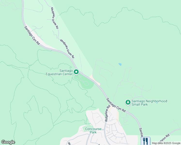 map of restaurants, bars, coffee shops, grocery stores, and more near 18295 Saddle Crest in Silverado