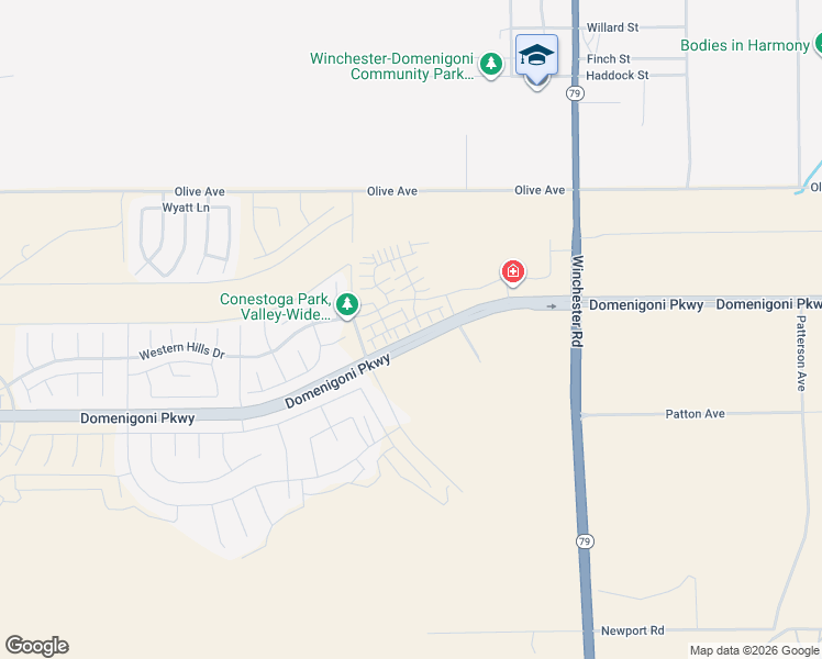 map of restaurants, bars, coffee shops, grocery stores, and more near 32741 Manhattan Avenue in Menifee