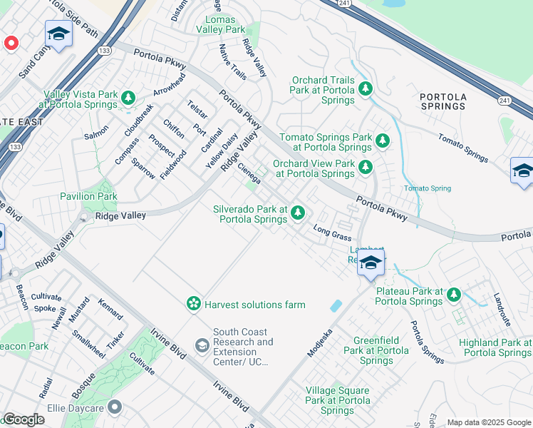map of restaurants, bars, coffee shops, grocery stores, and more near 64 Full Moon in Irvine