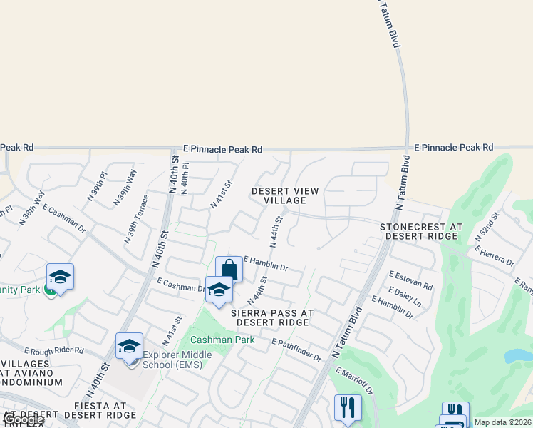 map of restaurants, bars, coffee shops, grocery stores, and more near in Phoenix