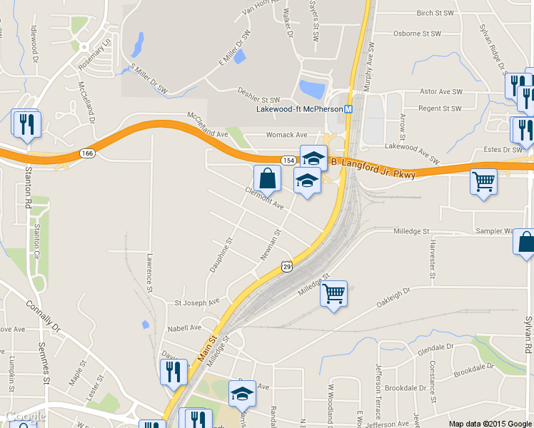 map of restaurants, bars, coffee shops, grocery stores, and more near 1367 Clermont Avenue in Atlanta