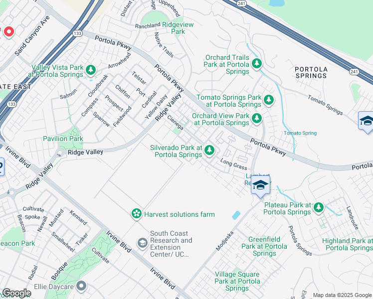 map of restaurants, bars, coffee shops, grocery stores, and more near 64 Full Moon in Irvine