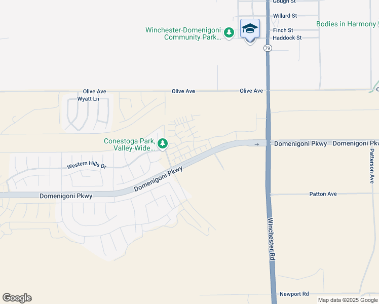 map of restaurants, bars, coffee shops, grocery stores, and more near 32699 Manhattan Avenue in Menifee