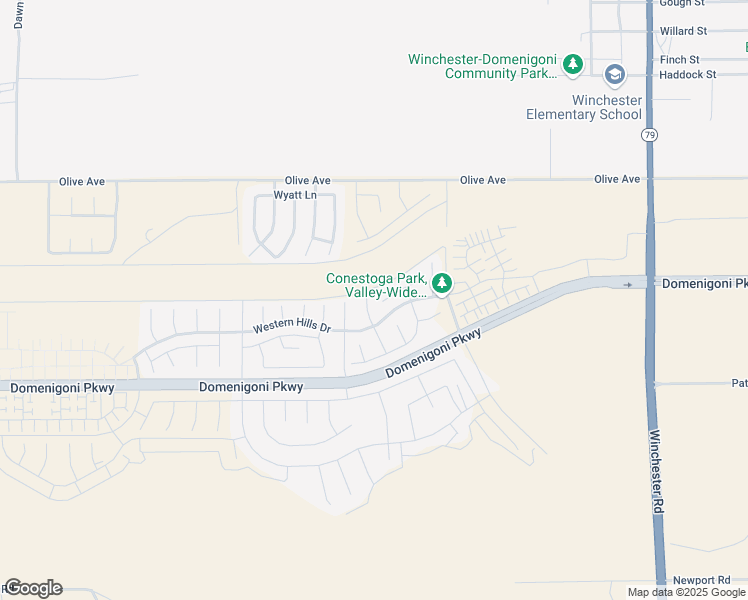 map of restaurants, bars, coffee shops, grocery stores, and more near 29322 Wyatt Earp Way in Winchester