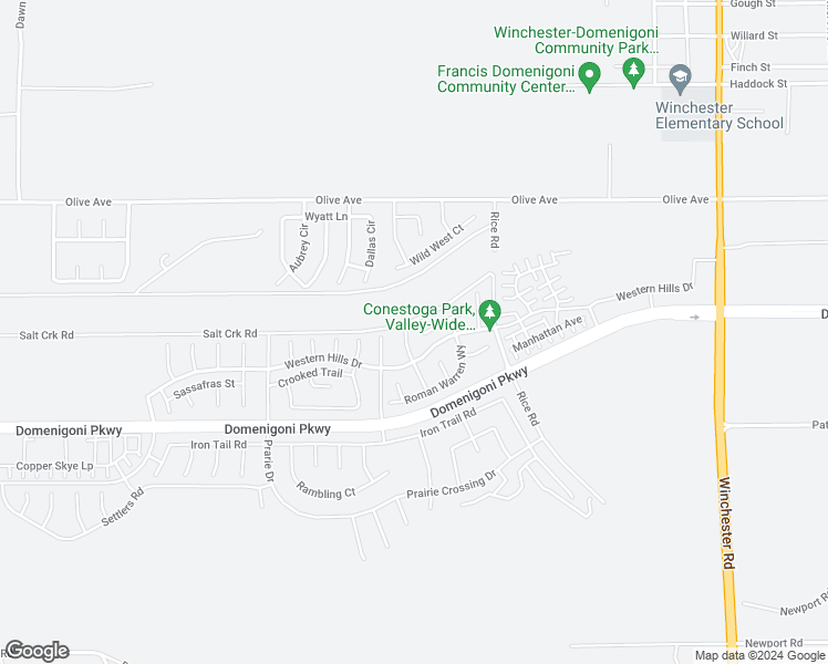 map of restaurants, bars, coffee shops, grocery stores, and more near 29322 Wyatt Earp Way in Winchester