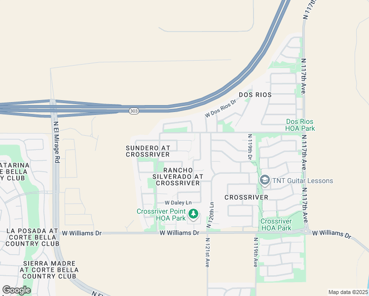 map of restaurants, bars, coffee shops, grocery stores, and more near 12142 West Villa Hermosa Court in Sun City