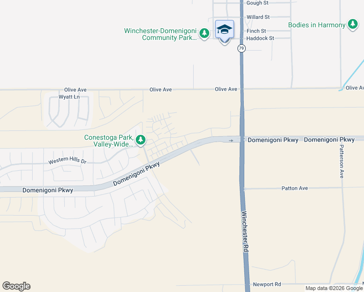 map of restaurants, bars, coffee shops, grocery stores, and more near 32915 Manhattan Avenue in Menifee