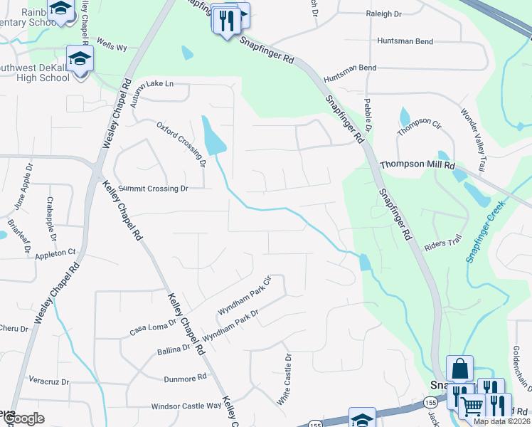 map of restaurants, bars, coffee shops, grocery stores, and more near 4273 Sebring Walk in Decatur