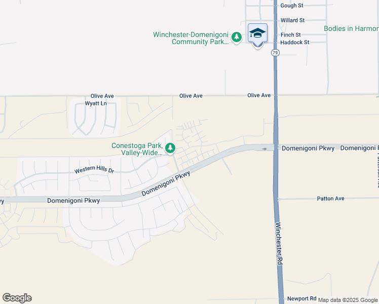 map of restaurants, bars, coffee shops, grocery stores, and more near 32915 Manhattan Avenue in Menifee