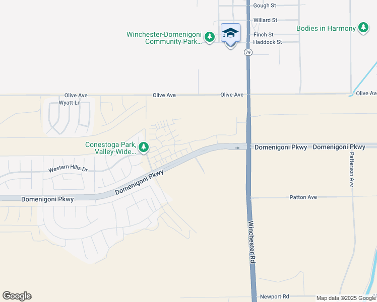 map of restaurants, bars, coffee shops, grocery stores, and more near 32909 Manhattan Avenue in Menifee