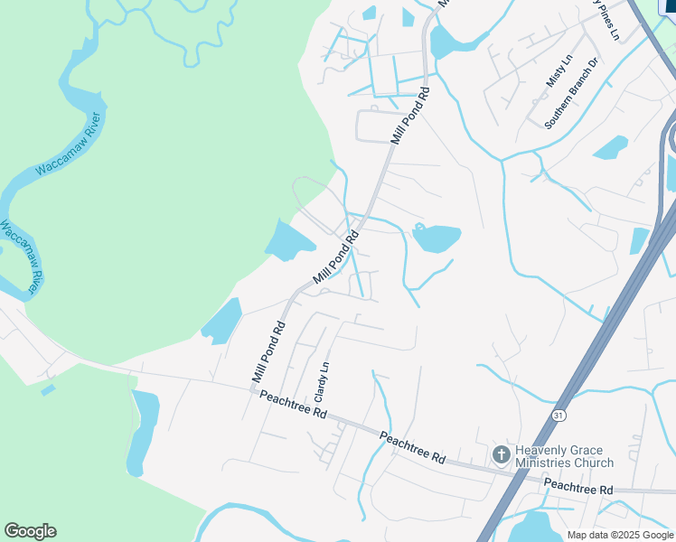 map of restaurants, bars, coffee shops, grocery stores, and more near 5401 Mill Pond Road in Myrtle Beach