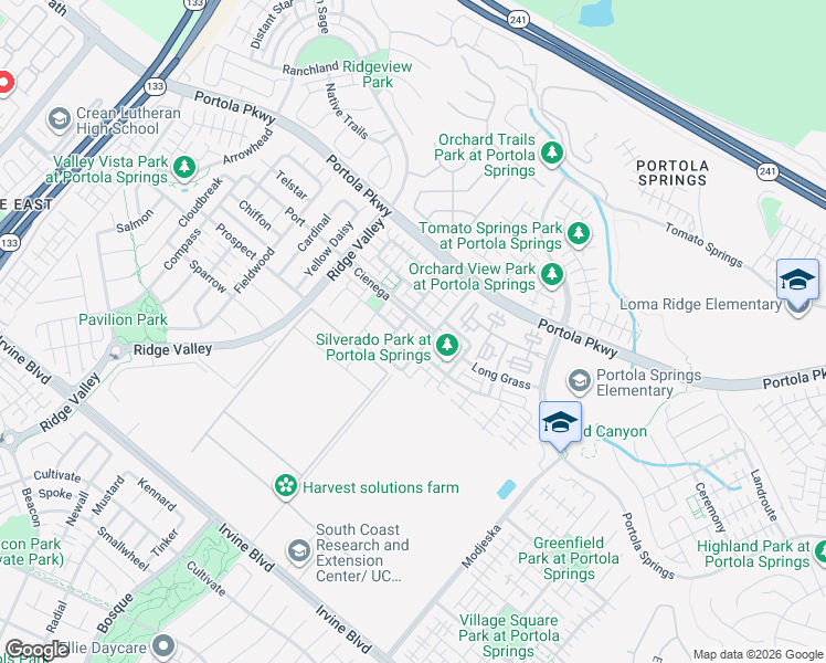 map of restaurants, bars, coffee shops, grocery stores, and more near 50 Cienega in Irvine
