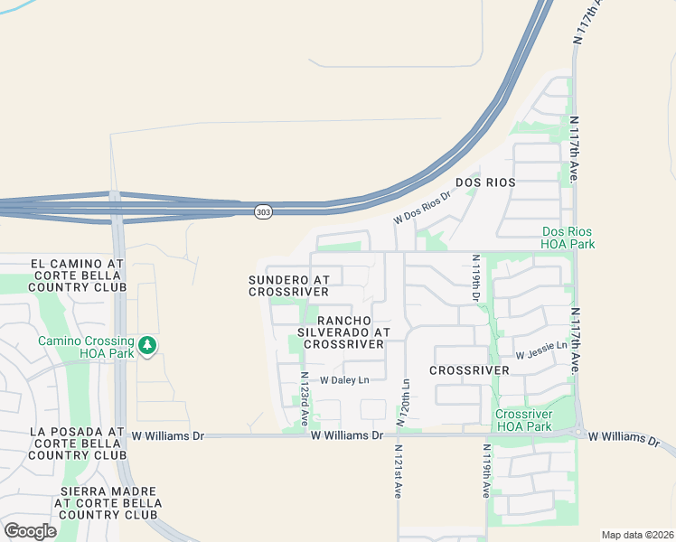 map of restaurants, bars, coffee shops, grocery stores, and more near 12211 West Monte Lindo Lane in Sun City