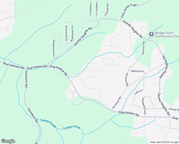 map of restaurants, bars, coffee shops, grocery stores, and more near 5305 Pinson Ridge in Pinson