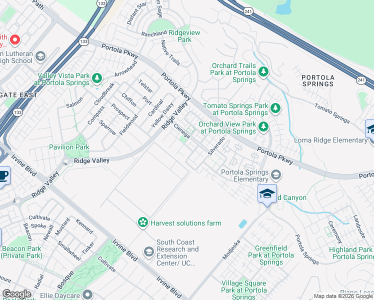 map of restaurants, bars, coffee shops, grocery stores, and more near 48 Cienega in Irvine