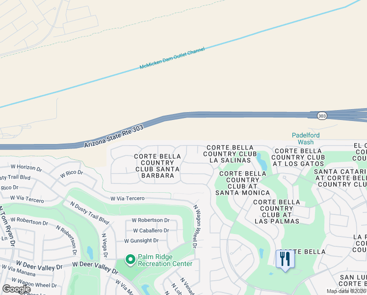 map of restaurants, bars, coffee shops, grocery stores, and more near 23240 North Gaviota Drive in Sun City West