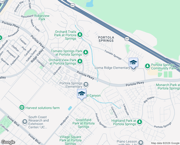 map of restaurants, bars, coffee shops, grocery stores, and more near 148 Desert Bloom in Irvine