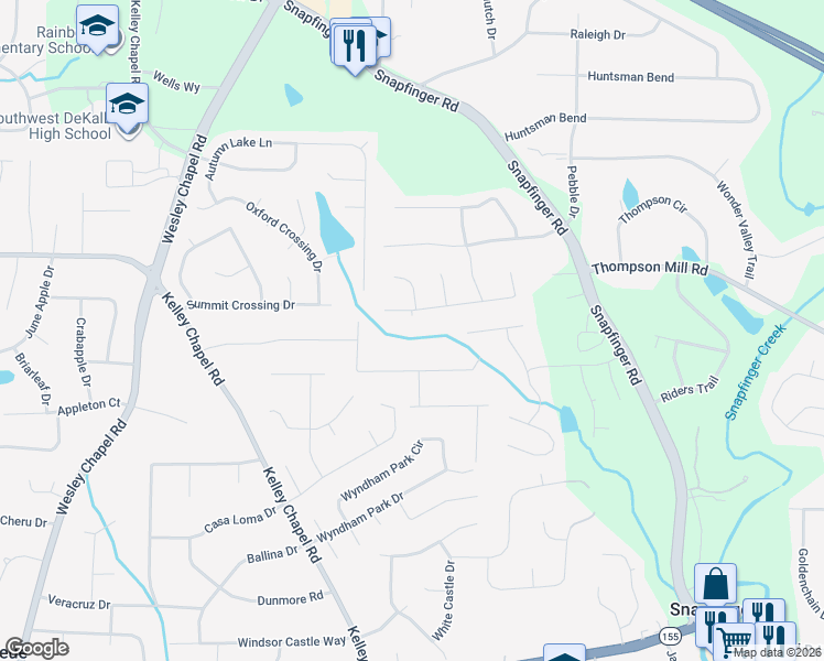 map of restaurants, bars, coffee shops, grocery stores, and more near 4273 Sebring Walk in Decatur