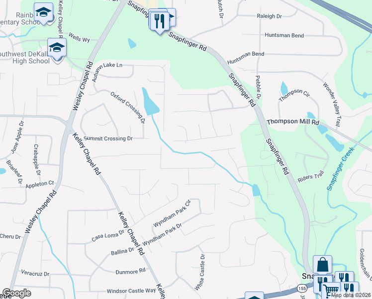 map of restaurants, bars, coffee shops, grocery stores, and more near 4273 Sebring Walk in Decatur