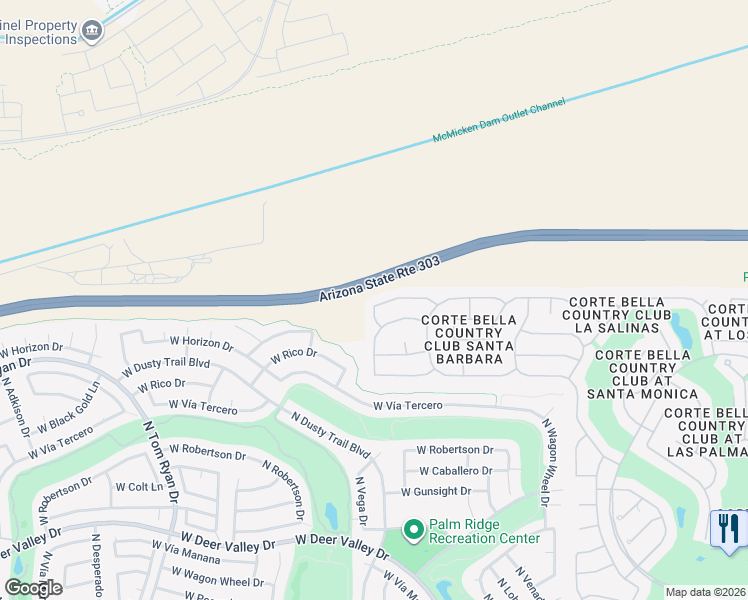 map of restaurants, bars, coffee shops, grocery stores, and more near 13827 West Junipero Drive in Sun City West