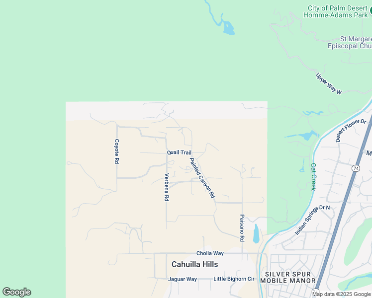 map of restaurants, bars, coffee shops, grocery stores, and more near 71530 Quail Trail in Palm Desert