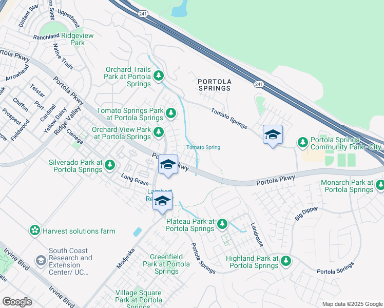 map of restaurants, bars, coffee shops, grocery stores, and more near 119 Desert Bloom in Irvine