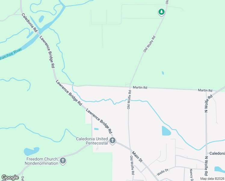 map of restaurants, bars, coffee shops, grocery stores, and more near 436 Martin Road in Caledonia
