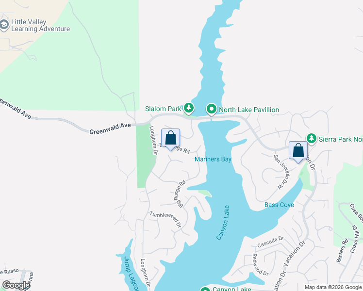 map of restaurants, bars, coffee shops, grocery stores, and more near 29101 Big Range Road in Canyon Lake