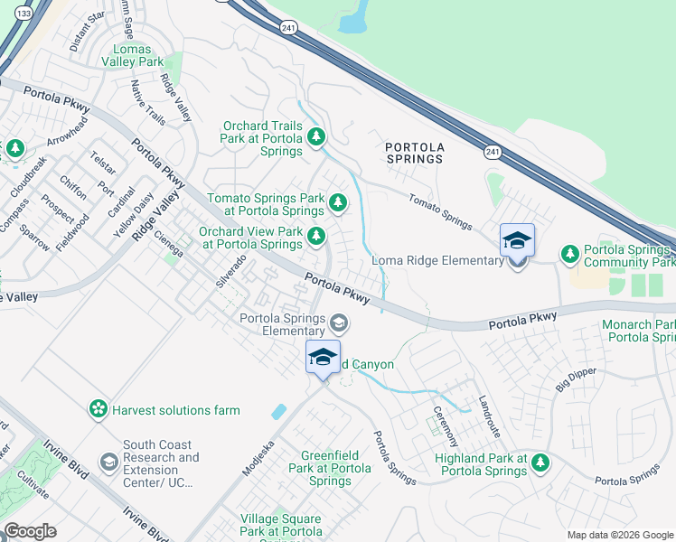 map of restaurants, bars, coffee shops, grocery stores, and more near 148 Desert Bloom in Irvine