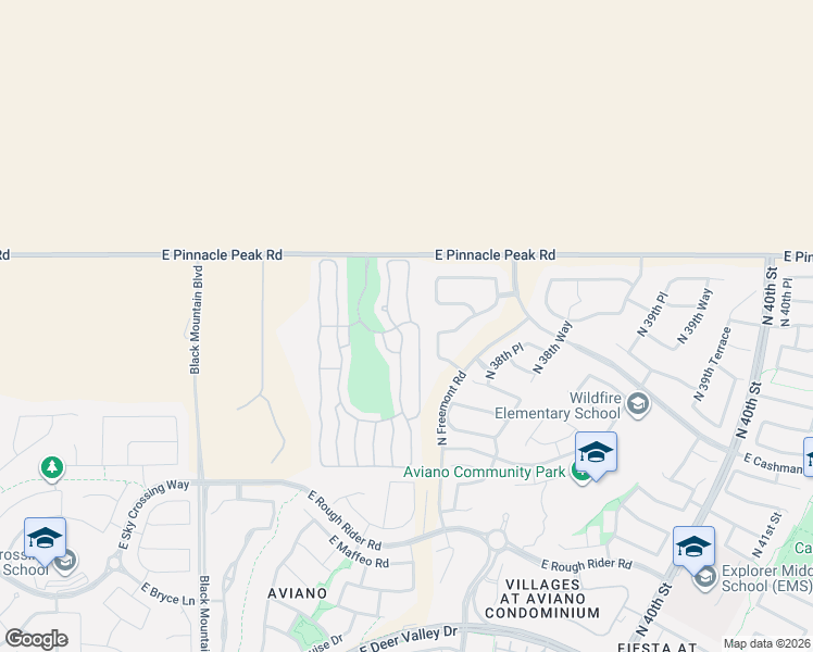 map of restaurants, bars, coffee shops, grocery stores, and more near 3901 East Pinnacle Peak Road in Phoenix
