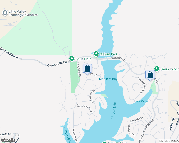 map of restaurants, bars, coffee shops, grocery stores, and more near 29066 Big Range Road in Canyon Lake