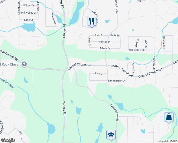 map of restaurants, bars, coffee shops, grocery stores, and more near 5090 Lisa Court in Douglasville