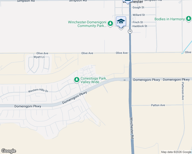 map of restaurants, bars, coffee shops, grocery stores, and more near 29310 Victoria Beach Boulevard in Winchester
