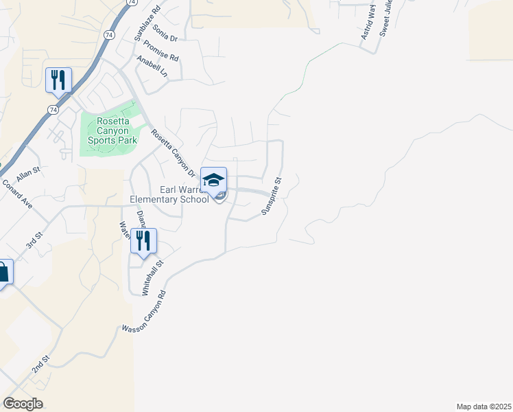map of restaurants, bars, coffee shops, grocery stores, and more near 41013 Seafoam Circle in Lake Elsinore